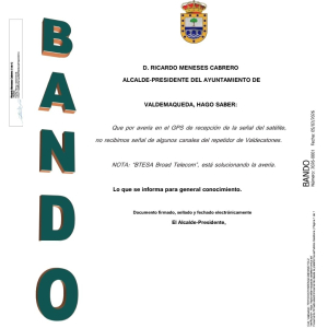 Bando: avería en el GPS de Valdecatones